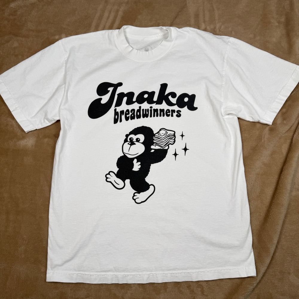 Inaka Power Breadwinners Gorilla Graphic Tee White Mens Medium